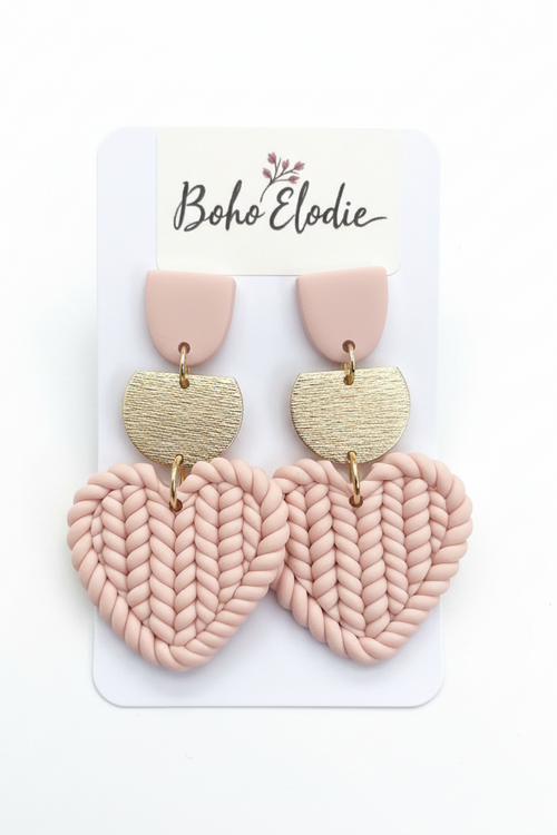 Blush Heart Earrings