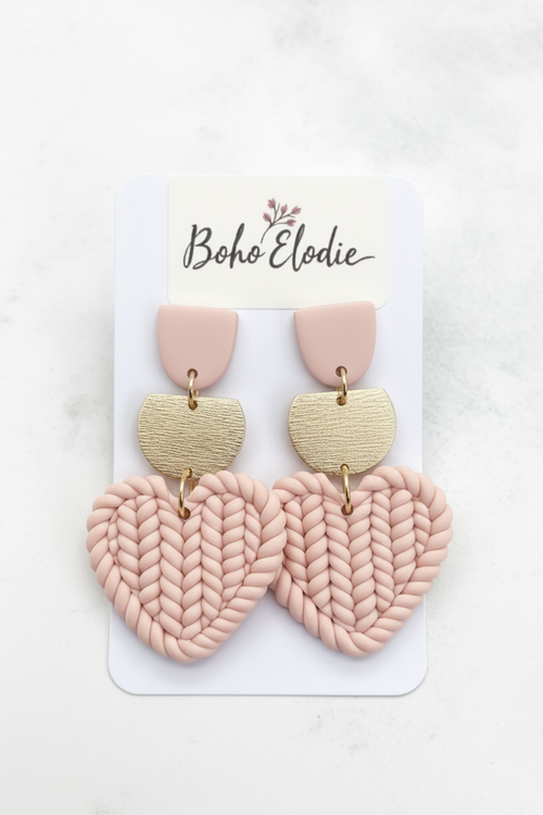 Blush Heart Earrings