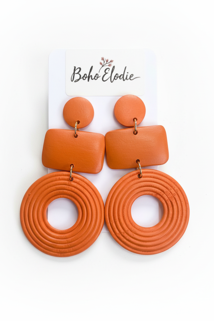 Terracotta Circle Earrings